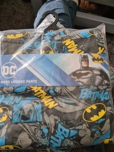 Men's DC Comics Batman Lounge Pants 100% Cotton large size fathers day - Picture 1 of 7