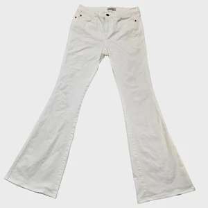 Pantalones de mezclilla Buffalo para mujer talla 28 blancos tiro alto elásticos inca acampanados BL14233 - Imagen 1 de 15