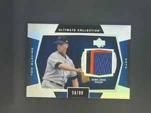 Parche de juego Upper Deck Ultimate Collection 2003 Tom Glavine/99 NY Mets Salón de la fama - Imagen 1 de 2