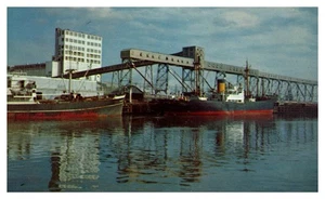 postcard Ship Channel & Grain Warehouse Houston Texas B1588 - Picture 1 of 2