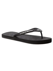 EA/ EMPORIO ARMANI - Women's Flip Flops - Black - XCQ002 XCC08 A120 - Picture 1 of 4