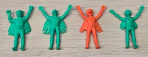 Vintage Gatchaman 1.5'' RUBBER PVC FIGURE LOT (4-Green + O) G-Force BOTP Loose - Picture 1 of 2