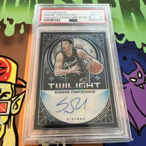 2023-24 Panini Obsidian SIMONE FONTECCHIO Twilight Auto Blue /30 PSA 10 POP 1!!! - Picture 1 of 2