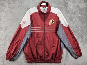 Vintage 1990er Washington Redskins große Windjacke Reißverschluss Jacke Dunbrooke Größe EUC - Bild 1 von 24