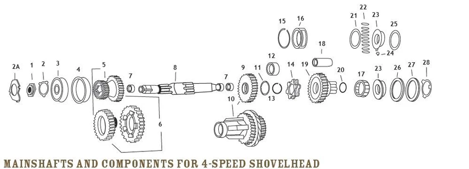 Componente del eje principal Eastern Performance Speed Harley-Davidson FX A-35070-77 Foto 1 de 1
