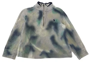 POLO Ralph Lauren Boy’s 1/4 Zip Sweater Size 4/4T Blue Green Tie Dye Pony #463 - Picture 1 of 10