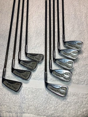 Slazenger Johnny Miller Mk II Irons 3-9 Sw Pw Reg Graphite Shaft Need Grips - Image 1 of 4