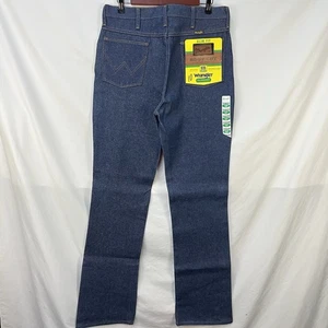 VINTAGE 90S NOS WRANGLER 935 SLIM FIT BOOT CUT RIGID INDIGO JEANS 34X36 USA - Picture 1 of 7