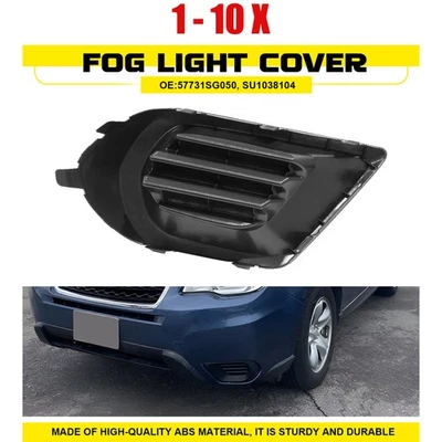 1-10X Left Black Front Bumper Fog Light Cover Trim for 2014-2016 Subaru Forester - Image 1 of 4