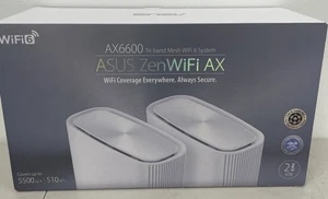 ASUS Tri-Band Mesh WIFI6 System XT8 up to 5500 Sq.ft, Pair 90IG0590-MA1A4V - NEW - Picture 1 of 6