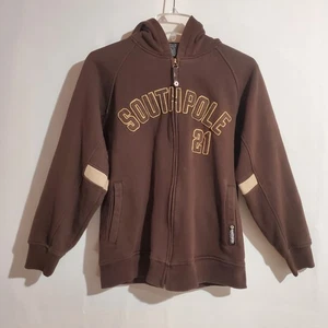 Vtg 90s Y2K Southpole Zip Hoodie Sweatshirt Boys Size M 12-14 Skater Grunge 00s - Picture 1 of 8