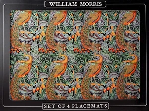 LEONARDO 4er Set William Morris Pfau Wandteppich Korkunterlage Tischsets M - Bild 1 von 2