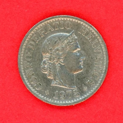 SUIZA 10 RAPPEN 1973 KM # 27 XF. Foto 1 de 2