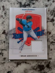 Brian Anderson 2021 America's Pastime Jersey Patch Miami Marlins - Picture 1 of 2