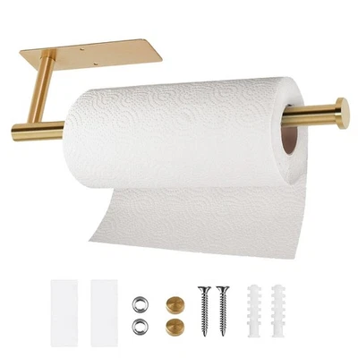 Paper Towel Holder-Paper Towel Holder Under Cabinet Wall Mount Paper Towel Ho... - Image 1 of 4