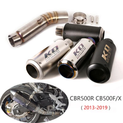 For Honda CBR500R CB500F/X 2013-2019 Exhaust Tips Mid Pipe 51mm Muffler Escape — 第 1/4 张图片