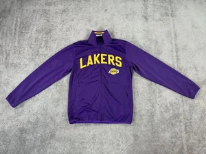 Los Angeles Lakers Jacket Mens Medium Purple G-III Carl Banks Spell Out Logo - Picture 1 of 13