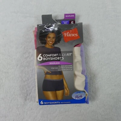 Ropa interior Hanes para mujer 5 pequeños pantalones cortos cómodos ajuste flexible sin costuras 5 pares Foto 1 de 4