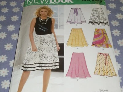 SIMPLICITY NEW LOOK 6593 MISSES SKIRTS WITH VARIATIONS PATTERN-UNCUT-SIZES 10-22 - Image 1 of 3
