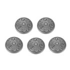 5Pcs Decorative Metal Indian Charm Buttons 32mm