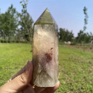 Varita de cristal de cuarzo obelisco de citrino natural de 0,3 kg decoración de cristal de Reiki - Imagen 1 de 12