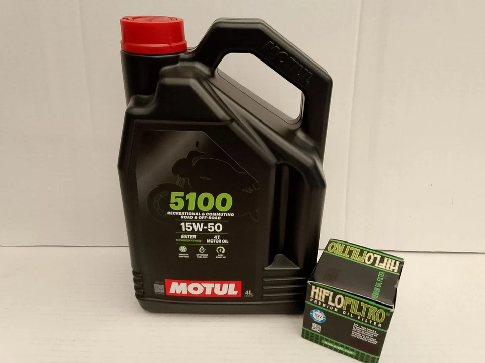 Motul Öl 5100 / Ölfilter Aprilia RSV1000 R Nera Bj 04 - 08  - Bild 1 von 1