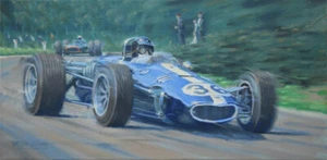 Dan Gurney Eagle Weslake Años 60 F1 Fórmula Uno Carreras Coche Clásico Estampado Artístico - Imagen 1 de 1