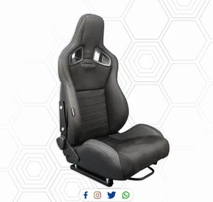 Coppia sedili sportivi Recaro Sportster CS senza logo alcantara pelle nero Gusci - Foto 1 di 4