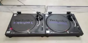 SL-1200MK3 Gebraucht Technics 2 Turntable Dj Schwarz Direkte Player W/Abdeckung - Bild 1 von 10