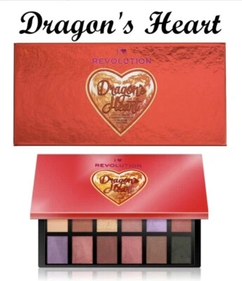 I Heart Revolution Makeup 'Dragons Heart' 12 Shades Eye Shadow Palette Sealed - Image 1 of 4
