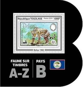 Togo - 2019 Stamp on Stamp Belize - Stamp Souvenir Sheet - TG190247b01 - Picture 1 of 1