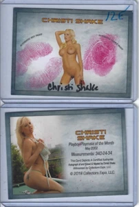 Tarjeta coleccionable firmada y besada Christi Shake Collectors Expo modelo #12 - Imagen 1 de 1