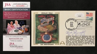 Rick & Paul Reuschel Signed FDC Cover JSA AUTOS '89 Cachet MLB Chicago Cubs WOW! - Image 1 of 4