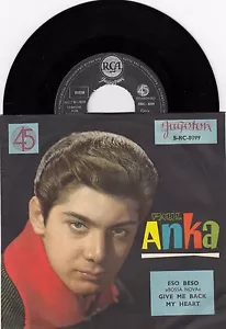 PAUL ANKA ESO BESO RARE DIFFERENT COVER 1963 VINYL RECORD YUGOSLAVIA 7" PS - Picture 1 of 2