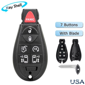 For 2008 - 2020 Dodge Grand Caravan Remote Key Fob Shell Case 7 Buttons IYZ-C01C - Picture 1 of 7