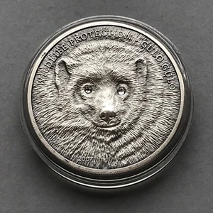 Mongolia Silver 500 Togrog 2007 1 Oz GULO GULO Wolverine - Picture 1 of 2