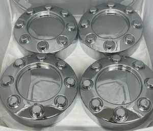 NEW 2005-2018 FORD F250 F350 CHROME Center Wheel Hub Cap SET - Picture 1 of 4