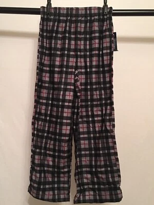 Брюки для сна Faded Glory огнестойкие для мальчиков BMJ средний размер 8 черные клетчатые - Изображение 1 из 2