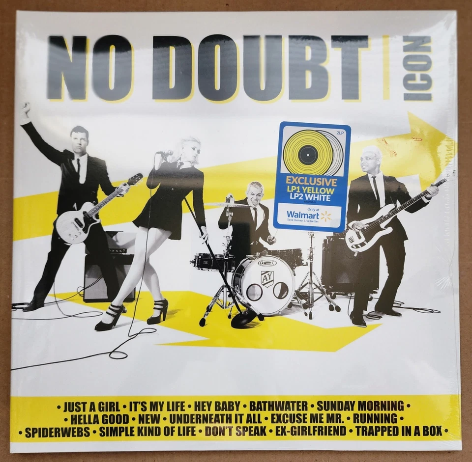 No Doubt Icon Hits Yellow White Vinyl Disc Record 2lp Gwen Stefani