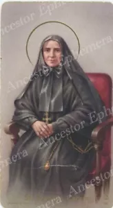 MAGINNIS Helen 1884 cartolina funebre cattolica BURKE Edward GAGLIARDI Joseph IL CT NY - Foto 1 di 2