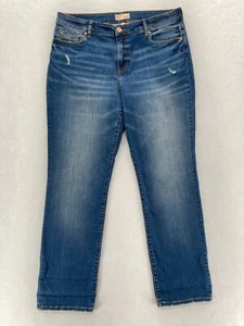 Kut from the Kloth Jeans Women's 14 Catherine Boyfriend Blue Denim Distressed - Picture 1 of 12