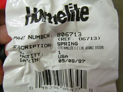 New Genuine Homelite Compression Spring. Part B06713 E-Z Line Advance Systems - Image 1 of 2