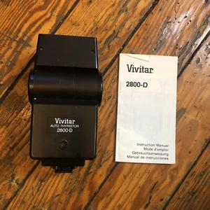 Vivitar 2800-D Auto Thyristor Mount Camera Flash Users Manual - Picture 1 of 6