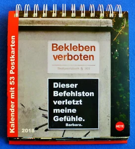 Bekleben verboten_Postkartenkalender 2018 von Barbara_53 Karten_Street Art Kunst - Bild 1 von 8