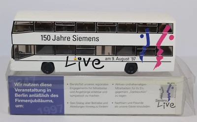 Sbu407, Alter WIKING BUS Siemens Werbemodell MAN D 89 Berliner Doppeldecker 1:87 - Bild 1 von 4