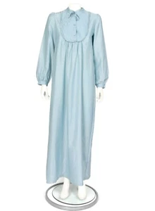 Vtg Miss Christian Dior Dress Nightgown Blue Embroidery size M 5/6 NWOT - 489 - Picture 1 of 8