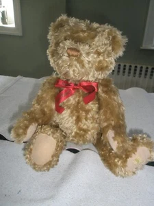 Hallmark plush TEDDY BEAR 100 Year Anniversary 13" w/ shag fur & jointed limbs - Picture 1 of 11