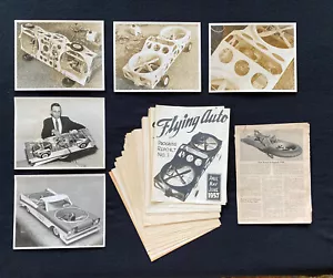 Vtg Lot 1957 Howard Simmons Flying Auto 5 B/W Photos 8x10 + Progress Report #1 + - Picture 1 of 18