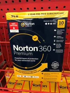Norton 360 Premium - Key Card - 10 Geräte - 2025 - Full Retail - Bild 1 von 1
