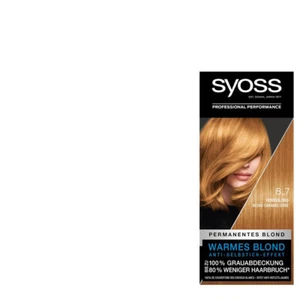 Syoss Permanente Coloration Haarfarbe Honigblond 8_7 Warmes Blond Anti-Gelbstich - Bild 1 von 4